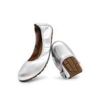 DREAM PAIRS Bailrinas Mujer Zapatos Planos Comoda Casuales Ligero,Size 41.5,Plata,DWUMFA2501