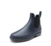 DREAM PAIRS Botas Agua Chelsea Hombre | PVC resistente agua, forro tela suave, plantilla EVA 3mm+vellón, suela PVC.