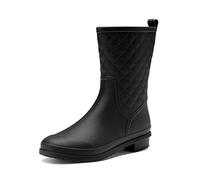 DREAM PAIRS Botas Botas de Goma de Mujer Botas Chelsea de Media Altura para Mujer,Size 39,Negro,SDRB2204W-E
