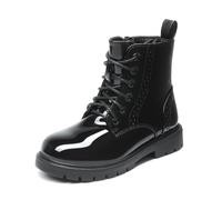 DREAM PAIRS Botas Combate Niña Impermeables | Parte superior resistente al agua y fácil de limpiar, cremallera lateral, buen agarre en suelo mojado y forro suave y cálido.