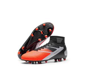 DREAM PAIRS Botas de Fútbol Sala Hombre Zapatos de Fútbol al Aire Libre Tacos Deporte Spike Atletismo,Size 39,Naranja,SDSC2407M