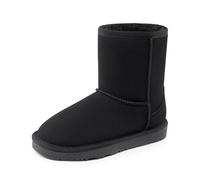 DREAM PAIRS Botas de Nieve Botines Invierno Niños Niñas con Forro Calido,Size 32,Todo Negro,SHORTY-K