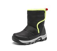 DREAM PAIRS Botas de Nieve de Invierno para Niños y Niñas Zapatos Impermeables de Media Caña con Suela Antideslizante,Size 33.5,Negro,SDSB2222K