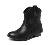 DREAM PAIRS Botas Militares Niña,Negro,37.5
