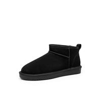DREAM PAIRS Botas Nieve Plana Corta Mujer con Forro Calido Botines de Invierno con Suela Ligera y Antideslizante FuzzyClassic Mini Botas,Size 40,Negro,SDSB2405W