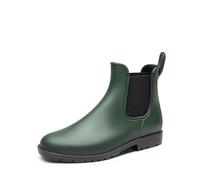 DREAM PAIRS Botines PVC de Agua Mujer Zapatos de Lluvia Impermeable Antideslizante Ligero con Etiqueta para Quedarse y Quitarse Facil,Size 41.5,Verde Oliva,SDRB2413W