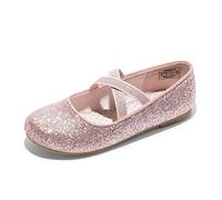Dream Pairs Kids Bailarinas Niñas Mary Jane Zapatos Planos Elegantes Princesa Fiestas Bailarina Enhebrar Angie-2, Rosa, 34 EU