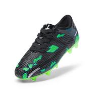 DREAM PAIRS Kids Botas de Fútbol Sala Niños Zapatos de Fútbol Transpirables Unisex Zapatillas de Entrenamiento Deportivas para Exteriores,Size 37.5,Verde Negro,SDSO2301K