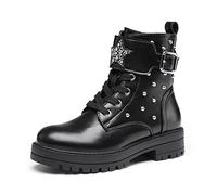 DREAM PAIRS Kids Botas Niña Invierno Forro CáLido Cómodas Niña Botines Niña Botas de Nieve,Size 36,Negro/PU,SDBO2231K-E