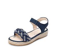 DREAM PAIRS Kids Sandalias de Moda para Niñas Alpargata Zapatos Veranos Comodo con Punta Abierta,Size 36,Armada,SDSD2303K-E