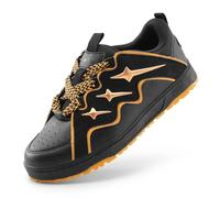 DREAM PAIRS Kids Zapatillas Deportivas Niño Zapatos Running Niña Casual con Plantillas Zapatillas con Suela de TPR Comodos Chica,Size 37.5,Negro/Naranja,SDFS2401K