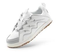 DREAM PAIRS Kids Zapatillas Deportivas Niño Zapatos Running Niña Casual con Plantillas Zapatillas con Suela de TPR Comodos Chica,Size 37.5,Plata Blanca,SDFS2401K