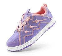 DREAM PAIRS Kids Zapatillas Deportivas Niño Zapatos Running Niña Casual con Plantillas Zapatillas con Suela de TPR Comodos Chica,Size 31,Púrpura/Rosa,SDFS2401K