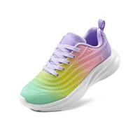 DREAM PAIRS Kids Zapatillass para Niñas y Niños con Cordones Deportivos para Running con Proteccion TPU de Dedo de Pie Durables,Size 31,Arcoíris/Púrpura,SDRS2330K