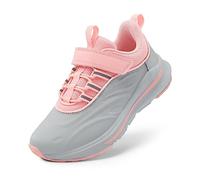DREAM PAIRS Kids Zapatos Deportes para Niños y Niñas Tenis para Chicos Zapatillas Deportivas Protectoras para Caminar Serie Durastep,Size 37.5,Gris Claro/Rosa,SDRS2335K