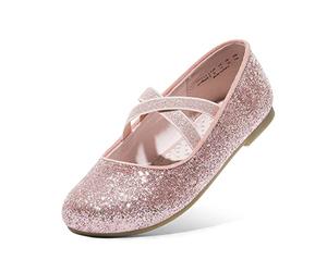 DREAM PAIRS Kids Zapatos Niña Vestir Planos Bailarina Niña Mary Jane Princesa Party Escolares Colegiales Rosa ANGIE-2-NEW-E Talla 35