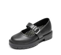 DREAM PAIRS Mary Jane - Zapatos de vestir para uniforme escolar y fiesta para niñas pequeñas y grandes, Negro, 5 Big Kid