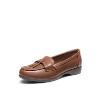 DREAM PAIRS Mocasines Mujer Verano Comodos con Plantilla Suave Clasico Mocasines SDLS2405W,Size 37,Marrón,SDLS2405W