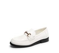 DREAM PAIRS Mocasines Penny Mujer,Blanco,40.5