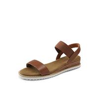 DREAM PAIRS Sandalia Vestir Cuña Mujer | Tacón cuña 4cm, plantilla látex 4mm, correa tobillo elástica, suela de goma ligera.