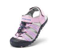 DREAM PAIRS Sandalias Deportivas para Niñas y Niños Sandalias Verano Atléticos al Aire Libre Trekking Playa,Size 28,Rosa/Gris/Azul,171111-K