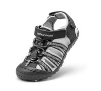 DREAM PAIRS Sandalias Deportivas para Niñas y Niños Sandalias Verano Atléticos al Aire Libre Trekking Playa,Size 33.5,Gris/Negro,171111-K