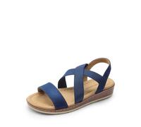 DREAM PAIRS Sandalias Mujer Comodas Zapatos de Tacón Cuña para Paseo Playa Viaje,Size 37,Armada,DWUMFS2505