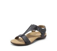 DREAM PAIRS Sandalias Mujer Comodas Zapatos Planos con Apoyo Plantar para Paseo Playa Viaje,Size 39,Gris,DWUMFS2508