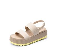 DREAM PAIRS Sandalias Plataforma Cuña,Arena,43