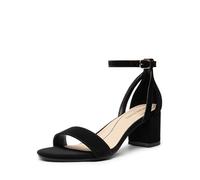 DREAM PAIRS Sandalias Tacon Ancho Bajo de 6cm con Plantilla Acolchada Comoda con Correa Tobillo para Boda Party Fiesta