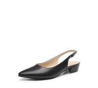 DREAM PAIRS Slingback Tacón Bajo Mujer | Punta cerrada, correa ajustable, tacón bloque 3.5cm, plantilla transpirable y suela antideslizante. Para trabajo y diario.