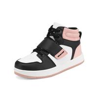 Dream Pairs Unisex-Child Freestyle-k, Negro/ blanco/ rosa, 3 Little Kid