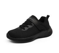 DREAM PAIRS Zapatillas Deportivas Sin Cordones para Niños Running Correr Antideslizantes Tranpirables Ligero con Suela de EVA,Size 35,Todo/Negro,KRIDER-1
