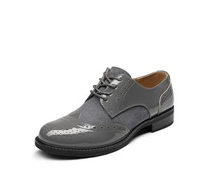 DREAM PAIRS Zapatos de Cordones Brogue Mujer Zapatos Planos Oxfords Gris Oscuro SDOX2201W-E Talla 36 (EUR)