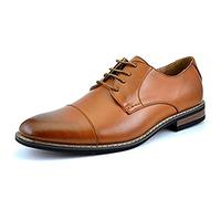 DREAM PAIRS Zapatos de Cordones Zapatillas de Vestir Oxfords Clásico Formales Derby para Hombre MARRÓN Prince-6 Talla 44EU/10.5US