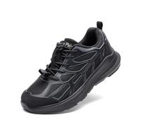 DREAM PAIRS Zapatos de correr para niños y niñas, atléticos, ligeros, transpirables, para gimnasio, escuela, Completamente negro, 4 Big Kid