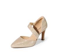 DREAM PAIRS Zapatos de Tacón Alto Clásicos Mujer Zapatos de Salón PU con Correa de Empeine,Size 39,Oro-Brillo,SDPU2350W