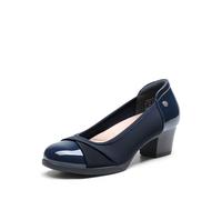 DREAM PAIRS Zapatos de Tacón Ancho Comodas Clásicos Zapatos de Salón Elegantes con Plantilla Acolchada,Size 41.5,Armada,DWUMPU2507