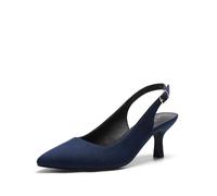 DREAM PAIRS Zapatos de Tacón Gato Clásicos Mujer de Zapatos de Salón PU Slingback con Plantilla Comoda para Boda Fiesta,Size 38.5,Marino-Ante-1,SDPU2444W
