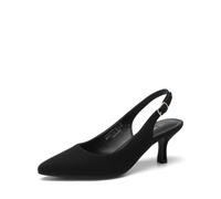DREAM PAIRS Zapatos de Tacón Gato Clásicos Mujer de Zapatos de Salón PU Slingback con Plantilla Comoda para Boda Fiesta,Size 40,Negro-Ante-1,SDPU2444W