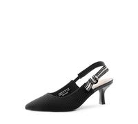 DREAM PAIRS Zapatos de tacón tipo gatito para mujer, con puntera cerrada, zapatos de tacón bajo, para novia, elegante, para boda, zapatos casuales, Negro, 37.5 EU