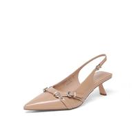 DREAM PAIRS Zapatos de vestir elegantes para mujer, con tacón bajo, puntera cerrada, puntera puntiaguda, cómodos, elegantes, para bodas, fiestas, ocasiones informales, Desnudo/, 39 EU
