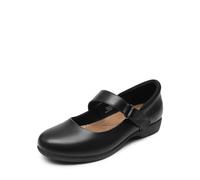 Dream Pairs Zapatos Escolares para Mujer, Zapatos Planos Mary Jane con Tiras, Informales, para el Trabajo, la Oficina, Zapatos cómodos para Caminar, Escuela y Trabajo, Black, 38.5 EU