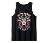 Dream Seeker Moon Magic Stars Mystic Woman Plumas Camiseta sin Mangas