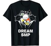 Dream SMP Merch Cosplay tee Round Neck Unisex Tops Men's 100% Cotton Short-Sleeve T-Shirts L