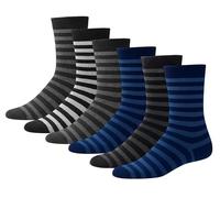 DREAM SOCKS Calcetines cortos para hombre, algodón cálido, elásticos, 100% Made in Italy, varias gamas, 6 x juego FOUR LINES, 43-46