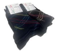 DREAM SOCKS Pack de 6 pares de calcetines cortos para hombre a media pantorrilla en hilo elástico de algodón de Escocia fabricados en Italia, tejidos a mano, 6 x juego. nuevo escocés,