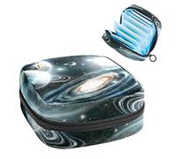 Dream Space Planet Galaxy Period Bolsa portátil, bolsa de almacenamiento de tampones para servilletas sanitarias, Varios colores, 4.7x6.6x6.6 in/12x17x17 cm