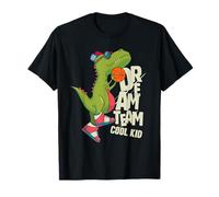 Dream Team Cool Kid Funny T-Rex Bsketball Graphic Designs Camiseta