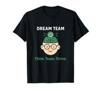 Dream Team Think Team Thrive Cartoon Cerebro Gráfico Camiseta